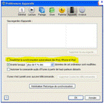 confirmation synchronisation automatique